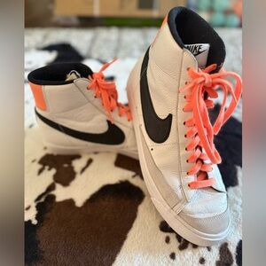 Custom Nike by You Blazer Mid ‘77 | Men’s Sz 10 | Orange & Black Retro High Tops